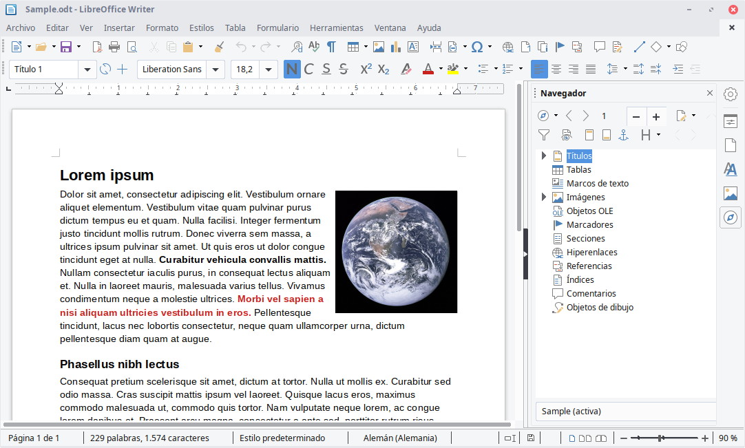 Capturas de pantalla | LibreOffice en español - suite ofimática libre,  basada en OpenOffice, compatible con Microsoft